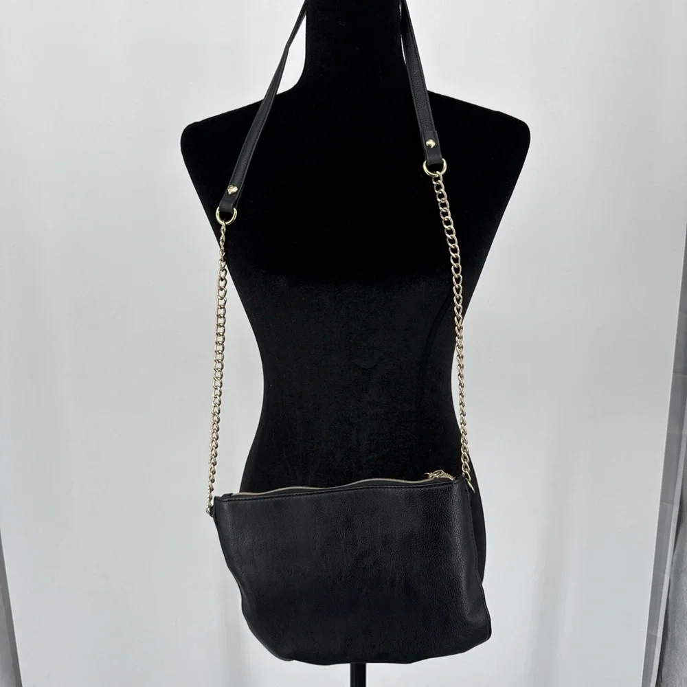 Betsey Johnson Black and Pink Tic-Tac-Toe Crossbody Bag - Picture 4 of 6